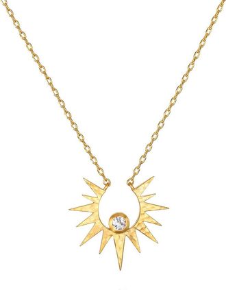 Satya Jewelry Unveiling Dreams White Topaz Starburst Necklace
