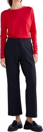 Summum Crewneck Long Sleeve Top In True Red