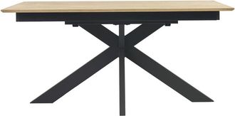 Miliboo Mesa De Comedor Rectangular Extensible Con Alargue Integrado De Madera Clara Roble Macizo L160-245 Cm Agata