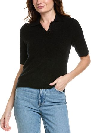 Vince Soft Boucle Silk & Cashmere-Blend Polo Shirt