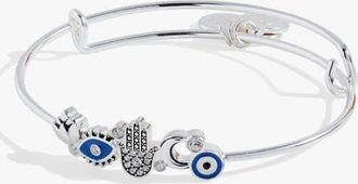 Alex and Ani Protection Inline Bangle in Silver at Nordstrom