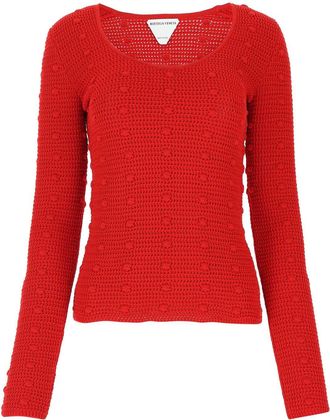 Bottega Veneta Rode Katoenen Trui
