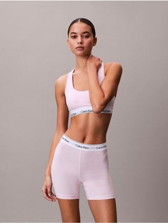 Calvin Klein Womens Icon Cotton Modal Boxer Brief - Pink - XS