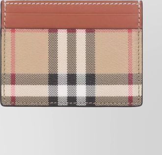 Burberry check canvas card holder