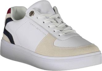 Tommy Hilfiger Color-Block Leather Sneaker - White