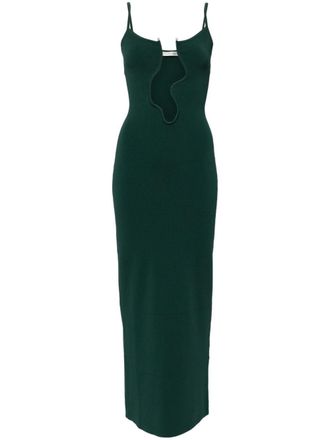 CHRISTOPHER ESBER salacia wire column dress - women - Nylon/Viscose - 8 - Green