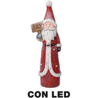 Vacchetti Pap&aacute; Noel Resina Led Rojo Cm19x14h55,5