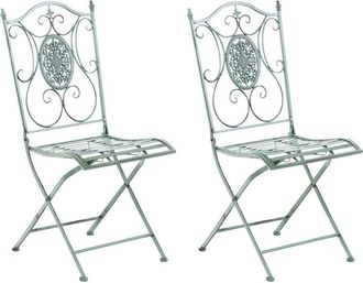 Clp Set di 2 sedie pieghevoli Sibell verde antico