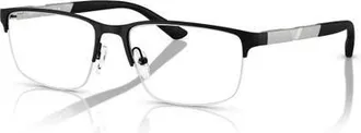 Emporio Armani 54mm Rectangle optical glasses in Black at Nordstrom