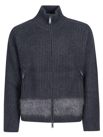 Dsquared2 Cropped Zipped Wool Blend Cardigan