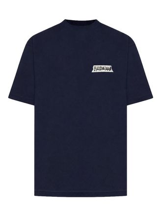 Balenciaga MenS Medium Fit Masking Tape T-Shirt