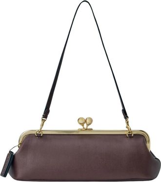 Coach Kisslock Frame Bag 30 - Dames - Schoudertassen - Bruin - ONE Size - Leer - Tassen