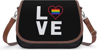 Generic I Love Rainbow Flag Gay LGBT Fashion Womens Crossbody Bags Novelty Handbag Shoulder Bag Purse