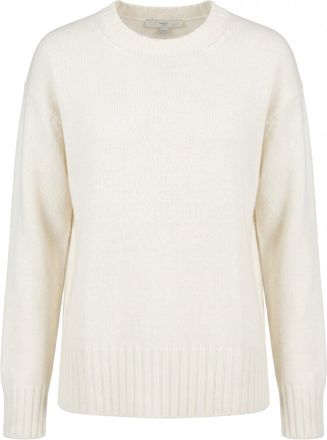 Malo Cashmere Sweater With Ribbed Detailing And Classic Crew Neckline