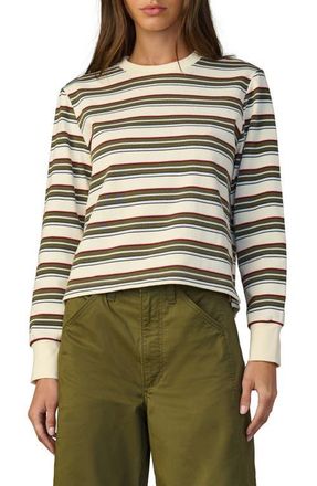 Joe's Stripe Long Sleeve Cotton T-Shirt in Ivy Multi Stripe at Nordstrom, Size X-Small
