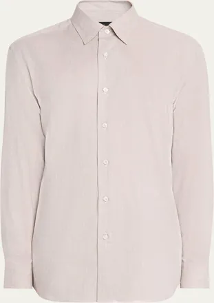Brioni Mens Cotton Flannel Button-Down Shirt