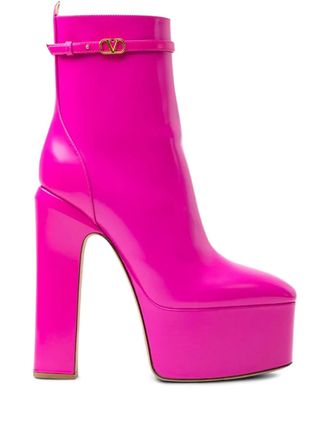 Valentino Garavani 160mm platform buckle boots - Rosa