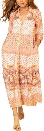 Hale Bob Zora Linen-Blend Maxi Dress