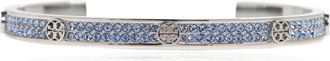 Tory Burch Armband met glinsterende kristallen - Dames - Armbanden - Grijs - M - Accessoires