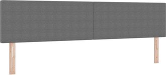 vidaXL Headboard Height Adjustable Manual Light grey 200 cm Rib fabric Vidaxl
