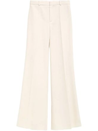 Chlo&eacute; flared trousers - women - Wool - 38 - White