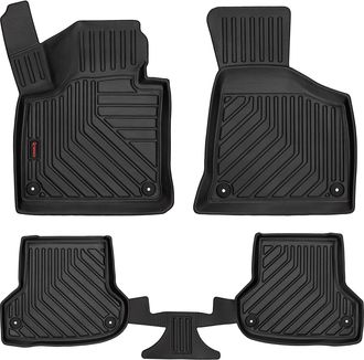 OEM Alfombrillas De Goma 3d Para Coche: Audi A3 8p (hatchback, Sportback, Cabrio, 2003-2011) - Borde De 5 Cm