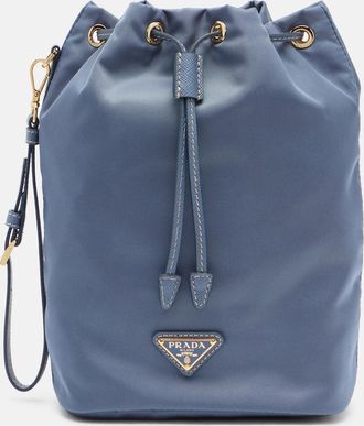 Prada Re-Nylon leather-trimmed pouch