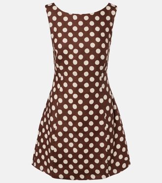 Faithfull The Brand Lydie polka-dot linen minidress