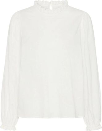 Cream Blouses & Shirts - Dames - Blouses - Wit - L - Overhemden