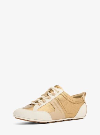 Michael Kors Keely Color-Block Metallic Leather Trainer