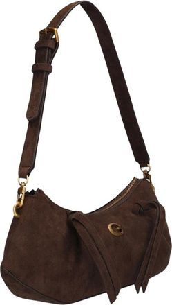 Guess Allegra Schoudertas - Dames - Tassen - Bruin - Maat: ONE Size Su&egrave;de