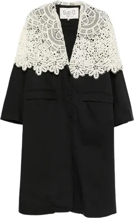 Sea NY Mujer, Abrigos, Negro, Talla: S
