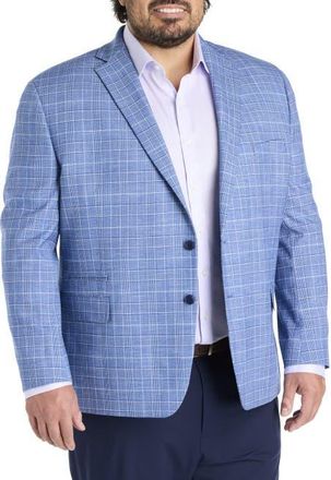 Michael Kors Big & Tall Glen Plaid Sport Coat in Blue at Nordstrom, Size 52L