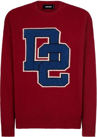 Dsquared2 logo-intarsia wool-blend jumper - men - Cotton/Polyamide/Alpaca Wool - S