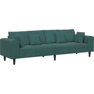 vidaXL Vidaxl - Velvet Sofa with Cushion Dark Green 208 cm Velvet