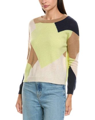 Alberta Ferretti Philosophy Colorblocked Cashmere Sweater