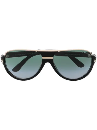Tom Ford Eyewear pilot-frame sunglasses - unisex - Plastic - One Size - Black