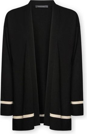 Elena Miro Open Viscose Vest - Dames - Vesten - Zwart - L - Polyester - Truien & Vesten