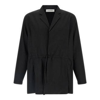 Kiko Kostadinov Kiko Kostadinov, Jassen, Heren, Zwart, XL, Wol, Laan Gekreukelde Blazer