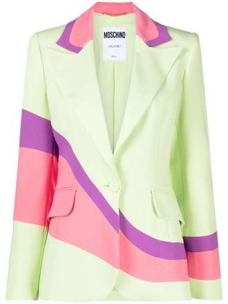 Moschino Blazer met enkele rij knopen - Groen