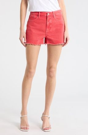 Daze Troublemaker Fray Hem Shorts in Chili Pepper at Nordstrom, Size 27