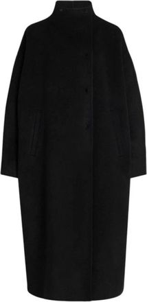 Margaux Lonnberg Jasper Lange Jas - Dames - Mantel - Zwart - S - Wol - Jassen