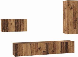 vidaXL Vidaxl - Conjunto de mueble de tv 4 pcs Madera vieja 30.5 x 30 x 90 cm