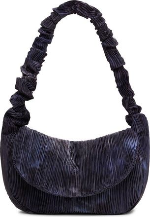 Desigual x Collina Strada Batik Pattern Pliss&eacute; Shoulder Bag in Dark Blue at Nordstrom