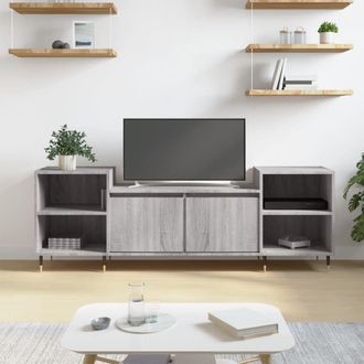 Berkfield Home TV Cabinet Grey Sonoma 160x35x55 cm Engineered Wood | Size: 160 x 35 x 55 cm