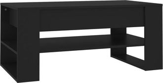 vidaXL Coffee Table Black 102x55x45 cm Engineered Wood Vidaxl