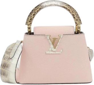 Louis Vuitton Pre-owned Capucines Mini Exotic Leather Bag - Dames - Vintage Handtas - Roze - ONE Size - Leer - Vintage