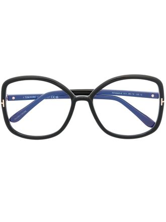 Tom Ford Eyewear FT5845B bril met oversized montuur - Zwart