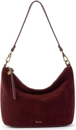 The Sak Jasmine Small Hobo in Black Cherry Suede at Nordstrom