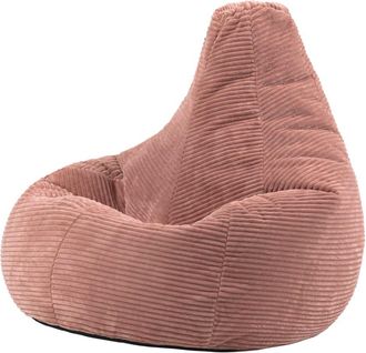 Icon Brand Puf con respaldo alto de pana rosa amanecer